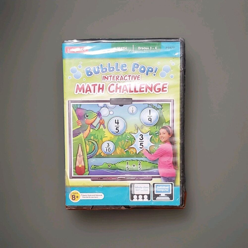 Lakeshore Learning Bubble Pop! Interactive Math Challenge Game 8+ Grades 3-4 New